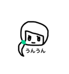 女の子一言スタンプ1 Japanese ver（個別スタンプ：16）