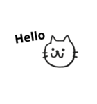 手書きねこたまにうさぎ（個別スタンプ：1）