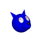 Blue Dogの顔（個別スタンプ：1）