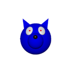 Blue Dogの顔（個別スタンプ：7）