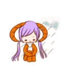 動物の衣装を着た女の子。（個別スタンプ：9）