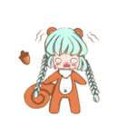 動物の衣装を着た女の子。（個別スタンプ：10）