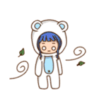 動物の衣装を着た女の子。（個別スタンプ：12）