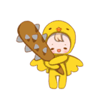 動物の衣装を着た女の子。（個別スタンプ：29）