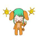 動物の衣装を着た女の子。（個別スタンプ：39）