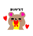 手書きで描いたくまのスタンプ（個別スタンプ：4）