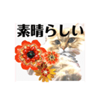 気ままな猫達とお花（個別スタンプ：17）