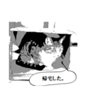 漫画風猫スタンプ（個別スタンプ：9）