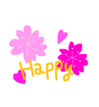 女の子のためのお花と果物のスタンプ（個別スタンプ：7）