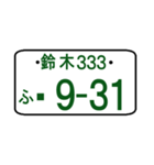 ナンバープレート語呂：鈴木（ポケベル風）（個別スタンプ：36）