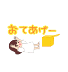 箱と女の子を使ったスタンプです。（個別スタンプ：22）