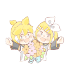 鏡音リンと鏡音レンのほのぼのスタンプ（個別スタンプ：1）