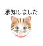 猫（大人の図鑑シール）・可愛い動物系（個別スタンプ：35）