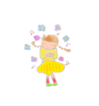 カラフル女の子の日常（個別スタンプ：4）