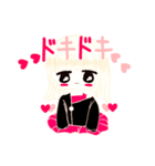 お座り女子（個別スタンプ：4）