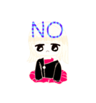 お座り女子（個別スタンプ：6）