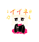 お座り女子（個別スタンプ：7）