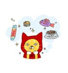 雨の妖精と猫（個別スタンプ：9）