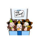三羽のハリネズミ（個別スタンプ：11）
