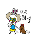 おしゃれうさぎの楽しい毎日（個別スタンプ：6）