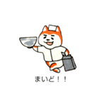 Tシャツを着ているまゆげいぬのスタンプ（個別スタンプ：4）
