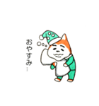 Tシャツを着ているまゆげいぬのスタンプ（個別スタンプ：8）