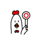 庭には1羽のにわとりがいる。（個別スタンプ：3）