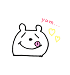 シンプルなしろくまたん（個別スタンプ：8）