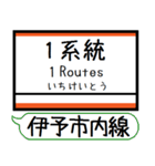 伊予市内線 駅名 シンプル＆気軽＆いつでも（個別スタンプ：30）