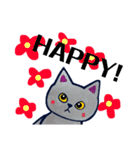 灰色ねこグレコのスタンプ1（個別スタンプ：34）