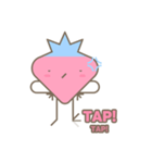 Cute stickers Strawberry and Blueberry（個別スタンプ：6）