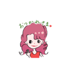 キュートなレディのさくらさん（個別スタンプ：3）