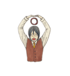 ヘタレアラフォー・百目鬼 氏（個別スタンプ：4）