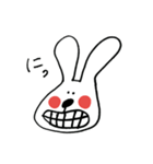 しもぶくれうさぎ。（個別スタンプ：12）
