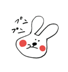 しもぶくれうさぎ。（個別スタンプ：13）