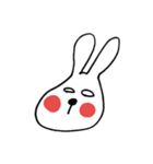 しもぶくれうさぎ。（個別スタンプ：16）