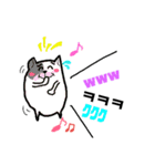 変な絵の韓国語、英語、日本語（個別スタンプ：18）