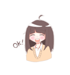 ロングの女の子 1（個別スタンプ：4）