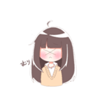 ロングの女の子 1（個別スタンプ：6）