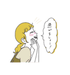 横顔乙女（個別スタンプ：1）