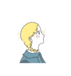 横顔乙女（個別スタンプ：2）