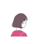横顔乙女（個別スタンプ：5）