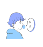 横顔乙女（個別スタンプ：12）