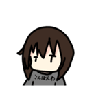 無気力な女の子のスタンプ（個別スタンプ：3）