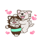 乙女犬ラリ＆マロ［ラブ＆仲良し編］（個別スタンプ：34）