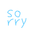 手書き文字と絵です（個別スタンプ：3）