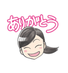 女の子が使いやすいスタンプ（家族用）（個別スタンプ：1）