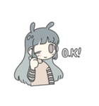 柔らかい触角の女の子（個別スタンプ：1）