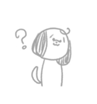うすいひらがなわんわん（個別スタンプ：16）