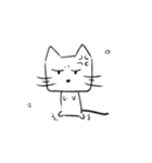 キューブの顔の猫の移動ステッカー（個別スタンプ：13）